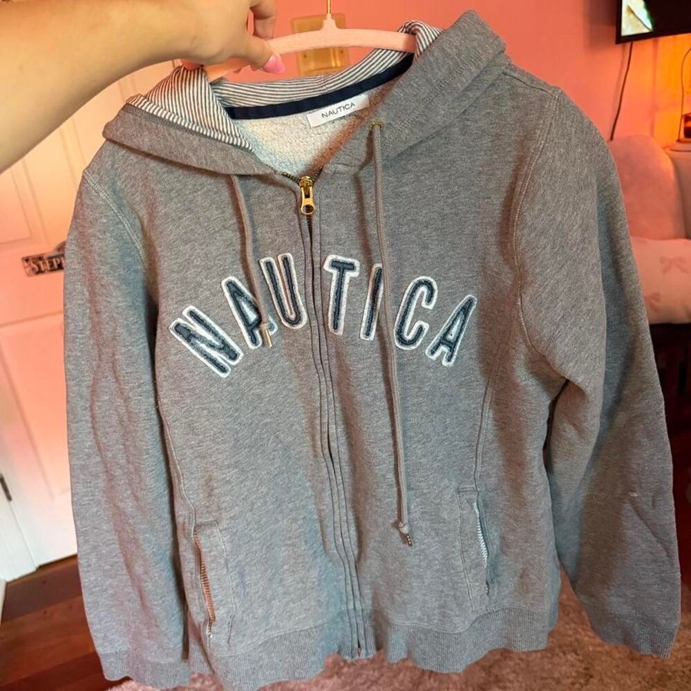 Nautica Men's Grey Hoodie